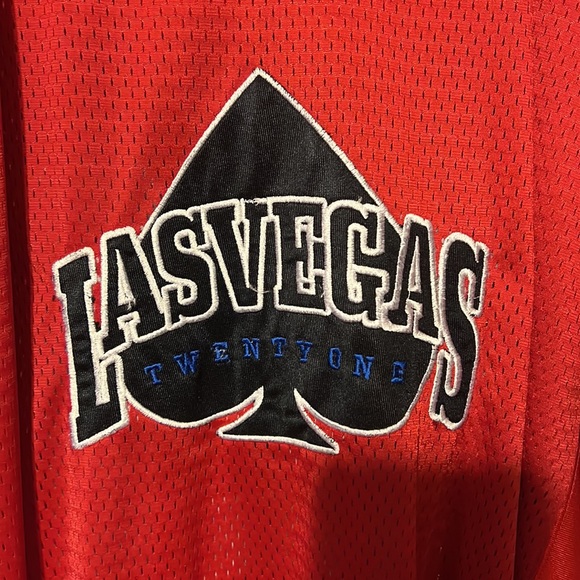 Las Vegas 21 BlackJack Football Jersey Size Large Color Red - Picture 2 of 8